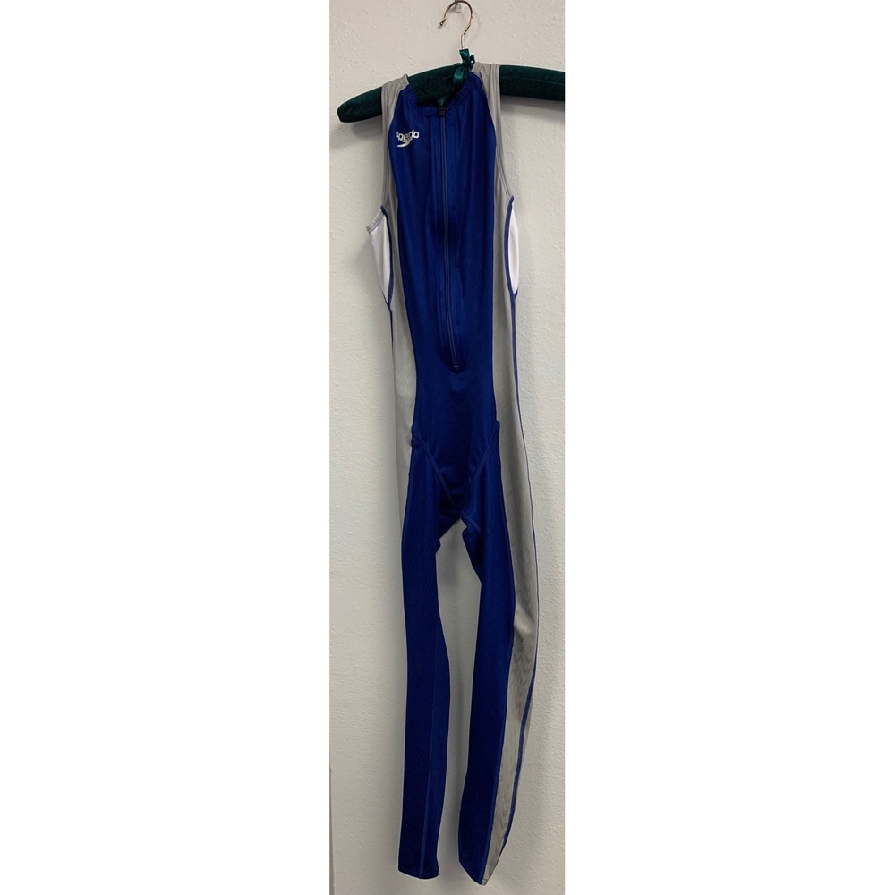 Speedo Fastskin FSII Aqualab Full Body Swimsuit Navy Silver Women Large 7050156Z